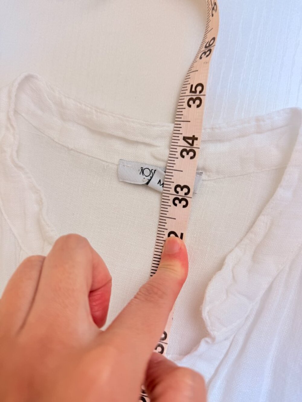 Rosemarie Made in Italy 100% Linen Embroidered Button Front Tunic Dress Size M - Picture 6 of 9